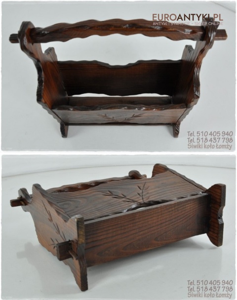 STARY DREWNIANY GAZETNIK GAZECIAK STOJAK NA GAZETY