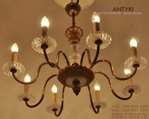 STARY DUZY ZYRANDOL SECESJA SECESYJNY ANTYK XL