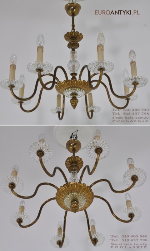 STARY DUZY ZYRANDOL SECESJA SECESYJNY ANTYK XL