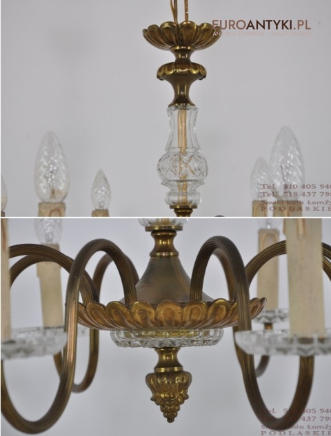 STARY DUZY ZYRANDOL SECESJA SECESYJNY ANTYK XL