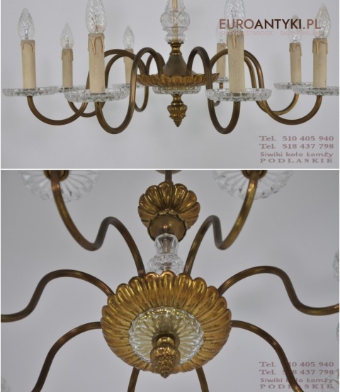 STARY DUZY ZYRANDOL SECESJA SECESYJNY ANTYK XL