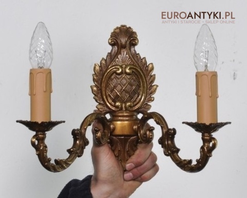 STARY KINKIET MOSIEZNY LAMPKA LAMPA Z LAT 1940