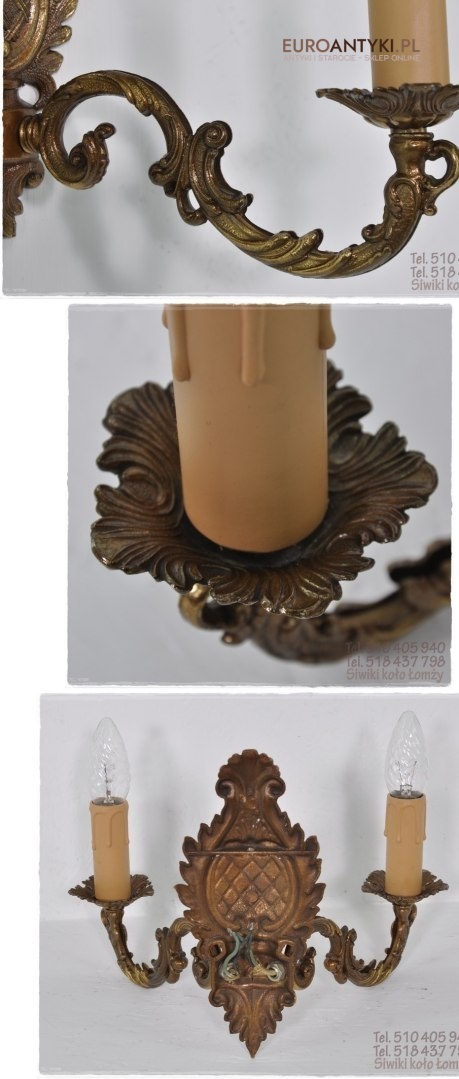 STARY KINKIET MOSIEZNY LAMPKA LAMPA Z LAT 1940