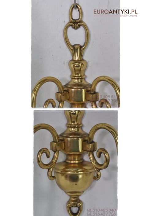 STARY KINKIET Z MOSIADZU LAMPKA LAMPA Z LAT 1940