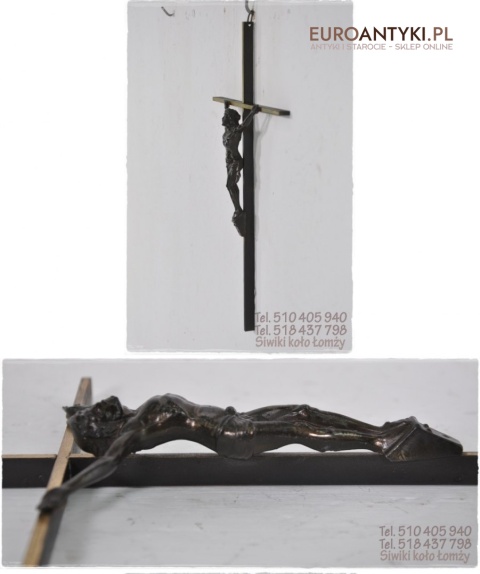 STARY KRZYZYK KRZYZ Z MOSIADZU JEZUS CHRYSTUS inri