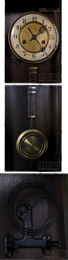 STARY SPRAWNY ZEGAR WISZACY NA SCIANE SCIENNY