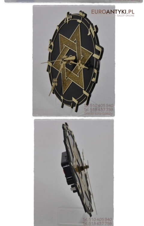 STARY ZYDOWSKI ZEGAR ZEGAREK JUDAICA JUDE CLOCK