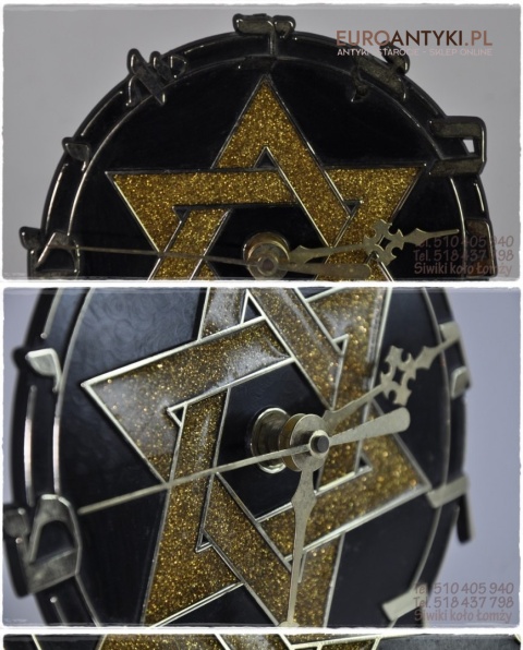 STARY ZYDOWSKI ZEGAR ZEGAREK JUDAICA JUDE CLOCK