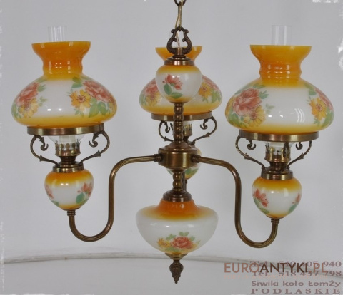 STARY ZYRANDOL PROWANSALSKI RUSTYKALNY ANTYK LAMP