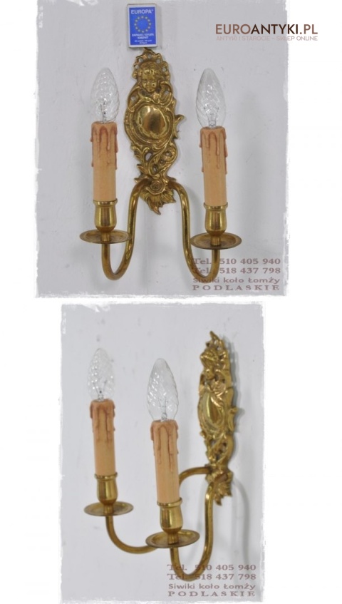 STARY podwójny KINKIET LAMPKA LAMPA NA SCIANE