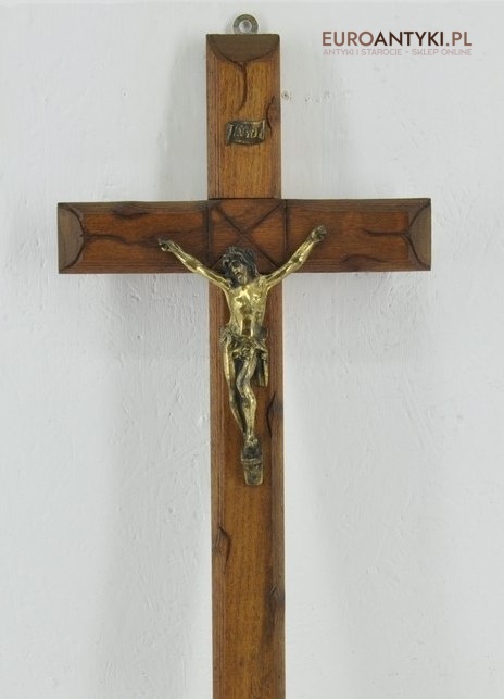 XL DUZY STARY KRZYZ KRZYZYK Z JEZUSEM ANTYK