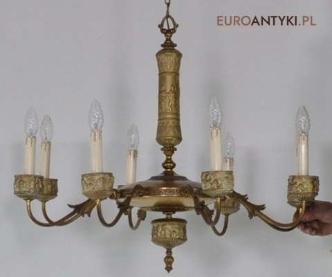 XL DUZY STARY ZYRANDOL GRECKI GRECKIE MOTYWY ANTYK