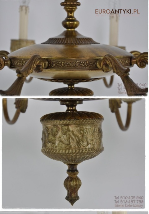 XL DUZY STARY ZYRANDOL GRECKI GRECKIE MOTYWY ANTYK