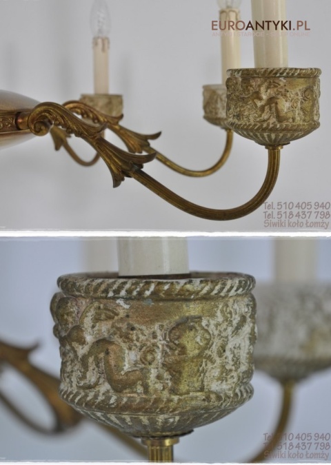 XL DUZY STARY ZYRANDOL GRECKI GRECKIE MOTYWY ANTYK