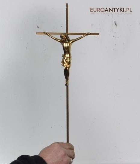 XL STARY KRZYZYK KRZYZ Z MOSIADZU JEZUS CHRYSTUS