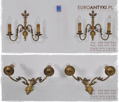 2 STARE RUSTYKALNE KINKIETY LAMPY LAMPKI DO PAJAKA