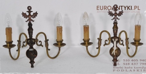 2 STARE RUSTYKALNE KINKIETY LAMPY LAMPKI DO PAJAKA