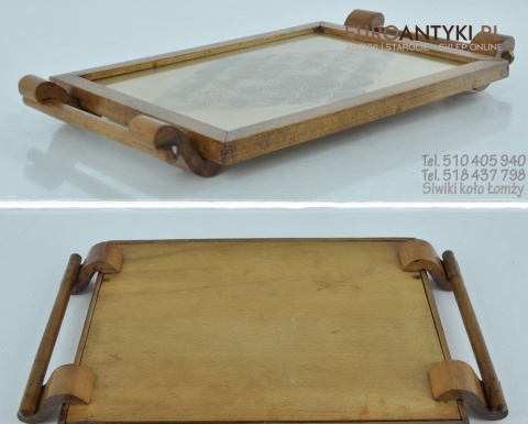 ANTYK EKSKLUZYWNA TACA TACKA POD DRINKI JUGENDSTIL