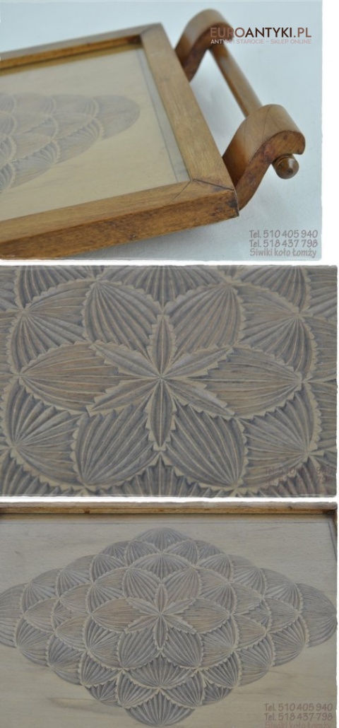 ANTYK EKSKLUZYWNA TACA TACKA POD DRINKI JUGENDSTIL