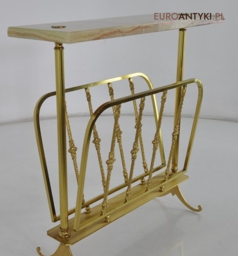 ANTYK MOSIEZNY GAZETNIK STOJAK NA GAZETY MARMUR XL