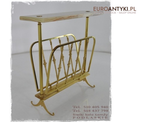 ANTYK MOSIEZNY GAZETNIK STOJAK NA GAZETY MARMUR XL