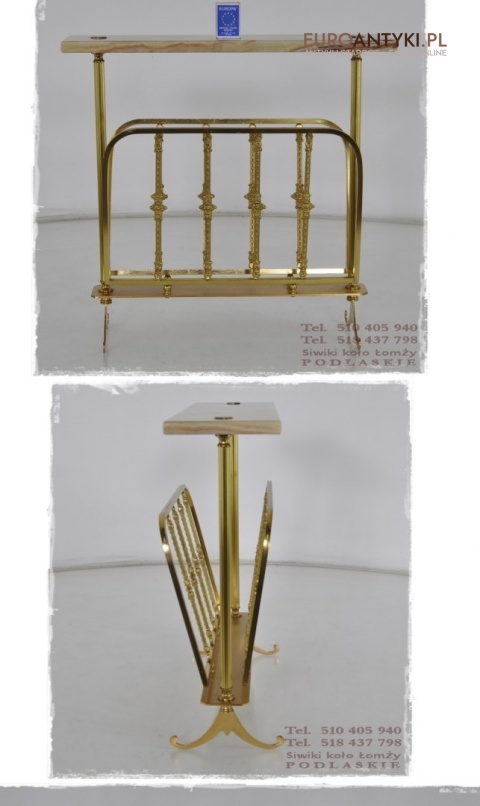 ANTYK MOSIEZNY GAZETNIK STOJAK NA GAZETY MARMUR XL