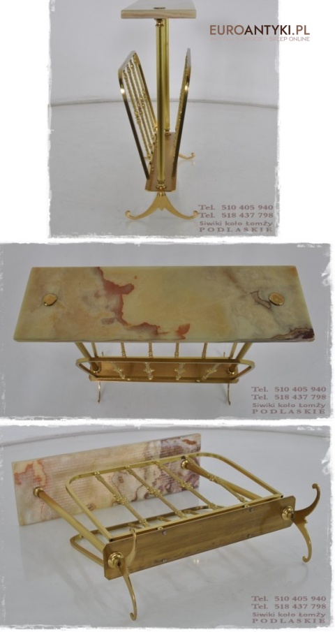 ANTYK MOSIEZNY GAZETNIK STOJAK NA GAZETY MARMUR XL