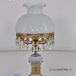 ANTYK STARA LAMPA LAMPKA RUSTYKALNA PORCELANOWA XL