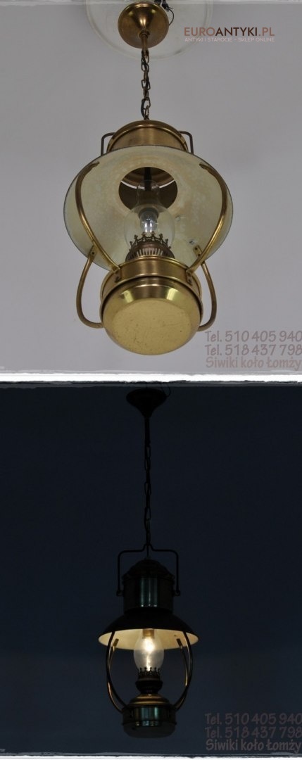ANTYK STARA LAMPA NAFTOWA PRZEROBIONA NA ELEKTRYKE