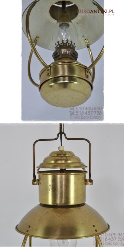ANTYK STARA LAMPA NAFTOWA PRZEROBIONA NA ELEKTRYKE