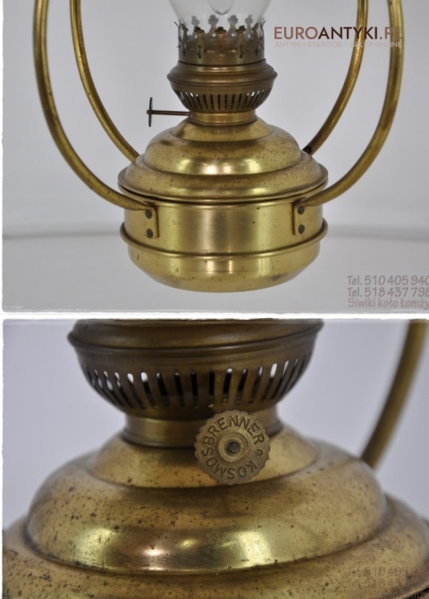 ANTYK STARA LAMPA NAFTOWA PRZEROBIONA NA ELEKTRYKE