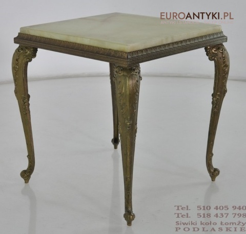 ANTYK STOLICZEK Z PLYTA ONYKSU ONYKS ONYX STOLIK