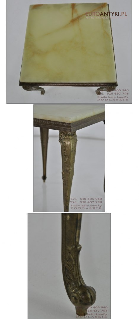 ANTYK STOLICZEK Z PLYTA ONYKSU ONYKS ONYX STOLIK