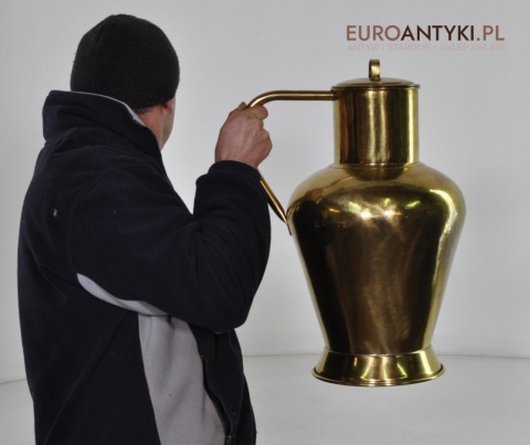 DUZE MOSIEZNE NACZYNIE BANIAK DZBAN Z POKRYWKA XXL