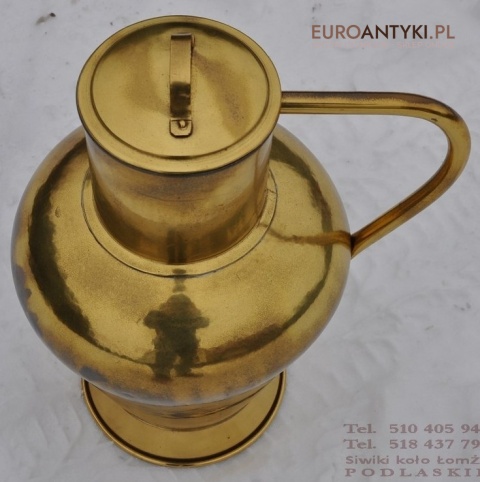 DUZE MOSIEZNE NACZYNIE BANIAK DZBAN Z POKRYWKA XXL