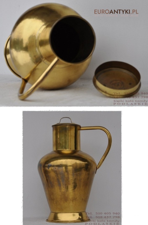 DUZE MOSIEZNE NACZYNIE BANIAK DZBAN Z POKRYWKA XXL