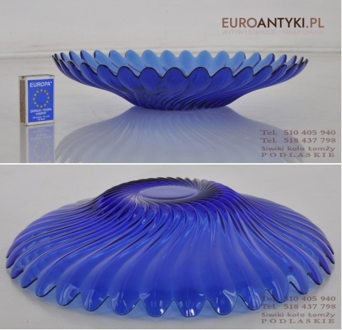 POLMISEK MISA SZKLANA NIEBIESKA SZKLO NIEBIESKIE