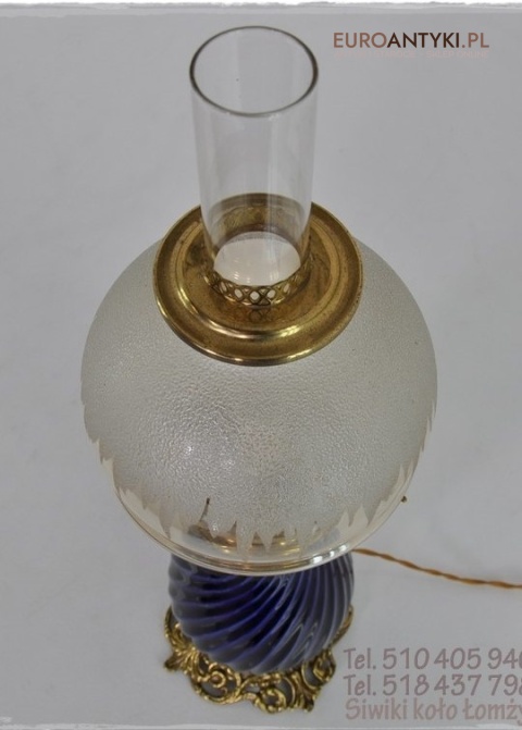 RICHELIEU FRANCJA LAMPA PORCELANA paint a la main