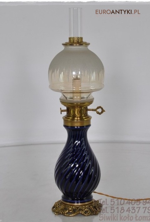 RICHELIEU FRANCJA LAMPA PORCELANA paint a la main