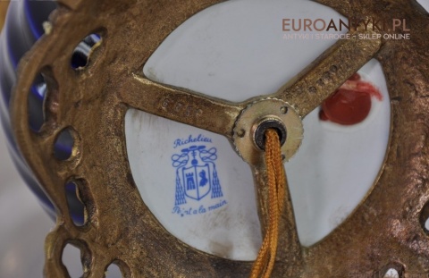 RICHELIEU FRANCJA LAMPA PORCELANA paint a la main