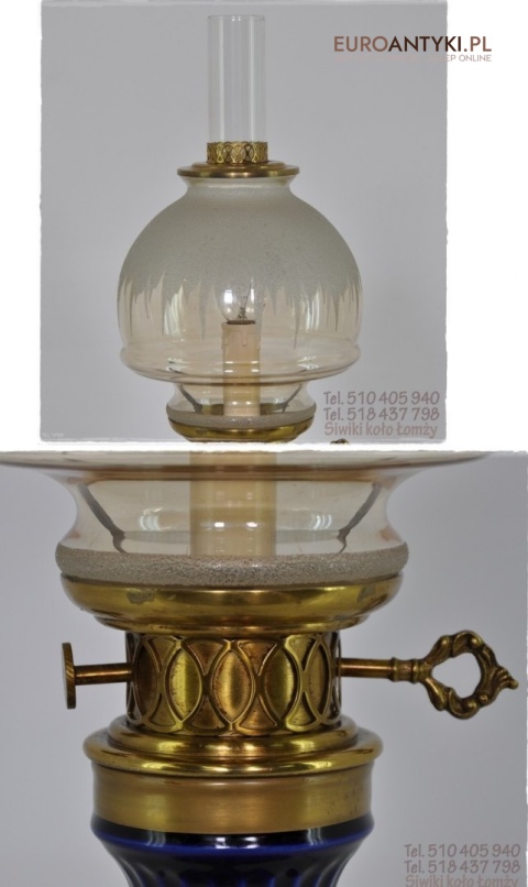 RICHELIEU FRANCJA LAMPA PORCELANA paint a la main