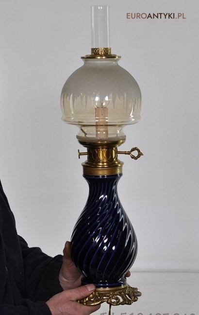 RICHELIEU FRANCJA LAMPA PORCELANA paint a la main