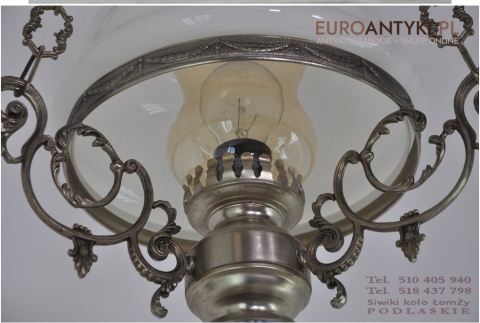 SREBRNA LAMPA ZYRANDOL DO KUCHNI GANKA GANKU HOLU vnv