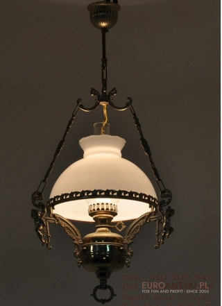 SREBRNO ZLOTA LAMPKA LAMPA ZYRANDOL VINTAGE LAMP