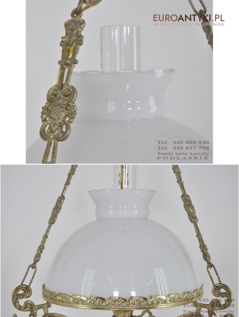 SREBRNO ZLOTA LAMPKA LAMPA ZYRANDOL VINTAGE LAMP