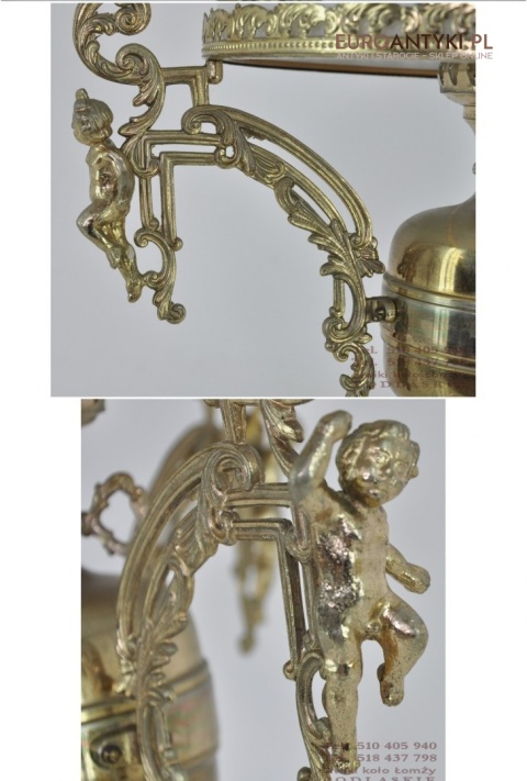 SREBRNO ZLOTA LAMPKA LAMPA ZYRANDOL VINTAGE LAMP