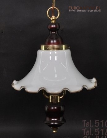 STARA LAMPA LUSTYKALNA KLOSZ SZKLANY KWIAT DO HOLU