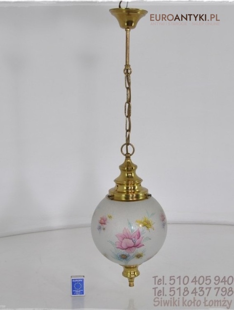 STARA LAMPKA LAMPA SZKLANA KULA DO GANKA HOLU