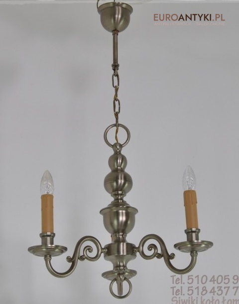 STARA MALA MALUTKA SREBRNA LAMPA ZYRANDOL DO HOLU