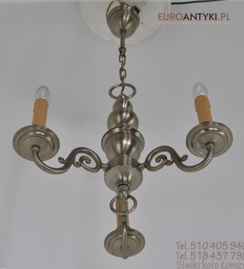 STARA MALA MALUTKA SREBRNA LAMPA ZYRANDOL DO HOLU